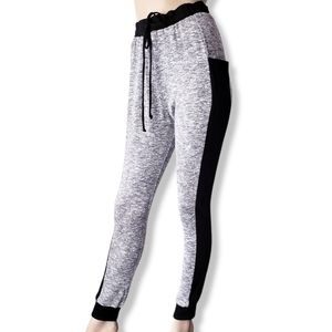 Freeloader Gray Marled Long Sweatpant Joggers W/ Black Contrast Side Stripes